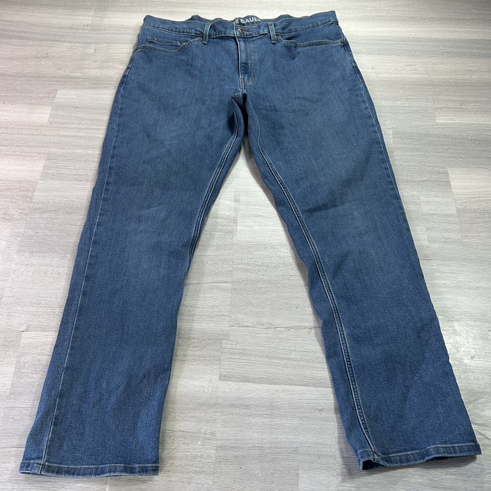 Eddie Bauer Straight Fit Jeans Mens 40x32 Blue Straight Stretch Denim Med Wash